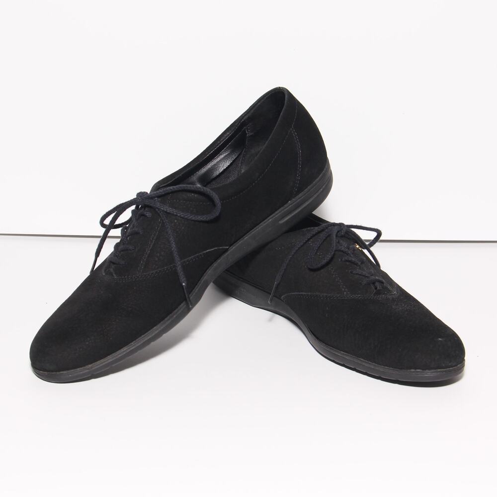 Easy Spirit Black Suede Lace-up Shoes Anti-Gravity I-Motions